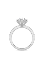 Load image into Gallery viewer, 2CTW Round Shaped Lab Grown Diamond (F/VS) Halo Accented Engagement Ring in 14K Gold
