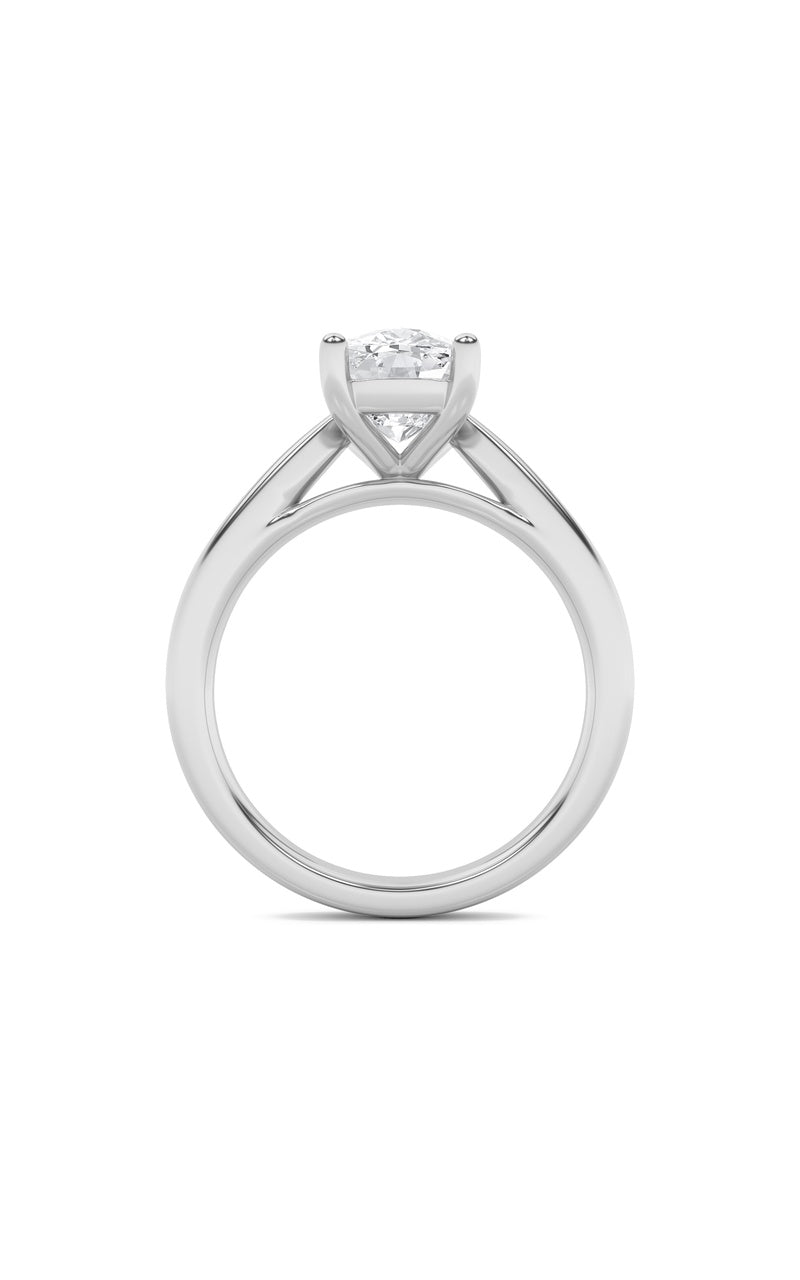 2CTW Elongated Cushion Shaped Lab Grown Diamond (G/VS) Classic Shank Solitaire Engagement Ring in 14K Gold