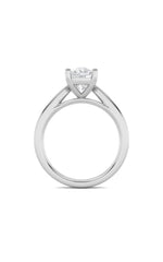 Load image into Gallery viewer, 2CTW Elongated Cushion Shaped Lab Grown Diamond (G/VS) Classic Shank Solitaire Engagement Ring in 14K Gold
