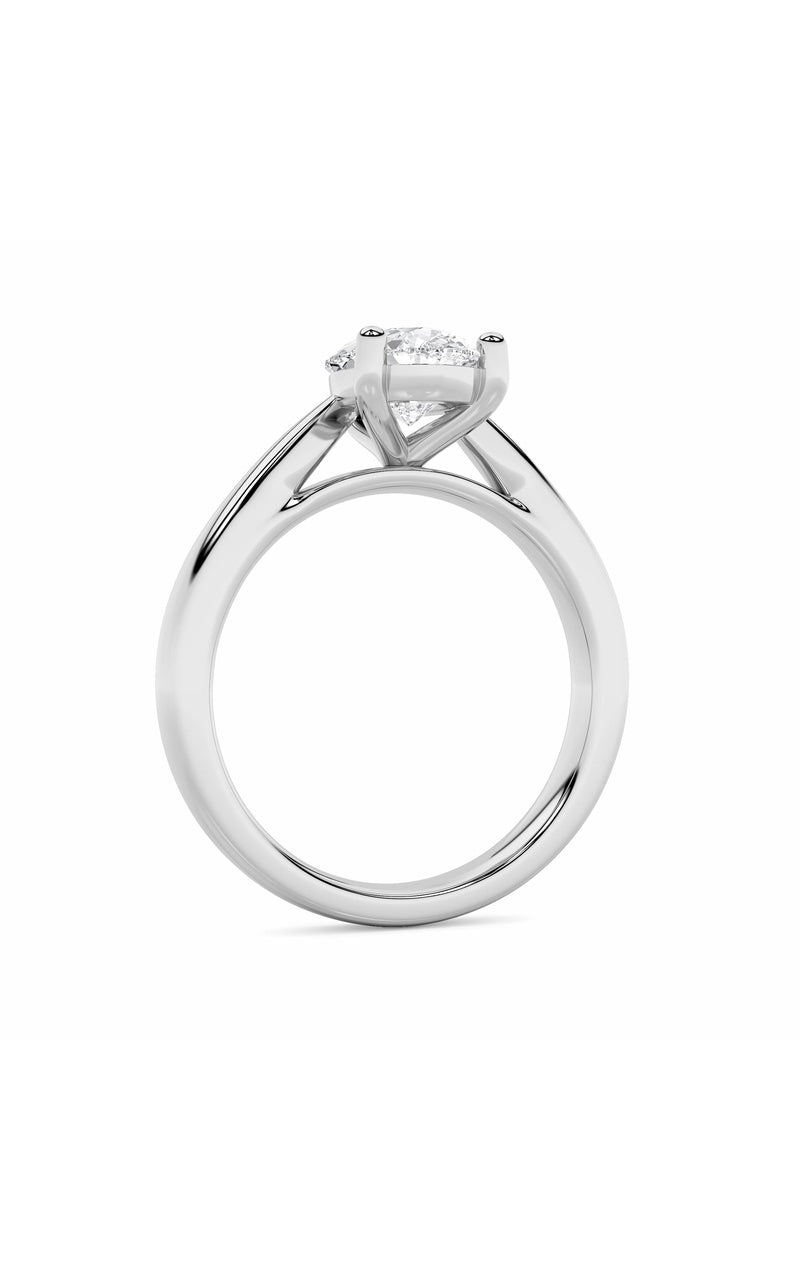2CTW Pear Shaped Lab Grown Diamond (F/VS) Classic Shank Solitaire Engagement Ring in 14K Gold