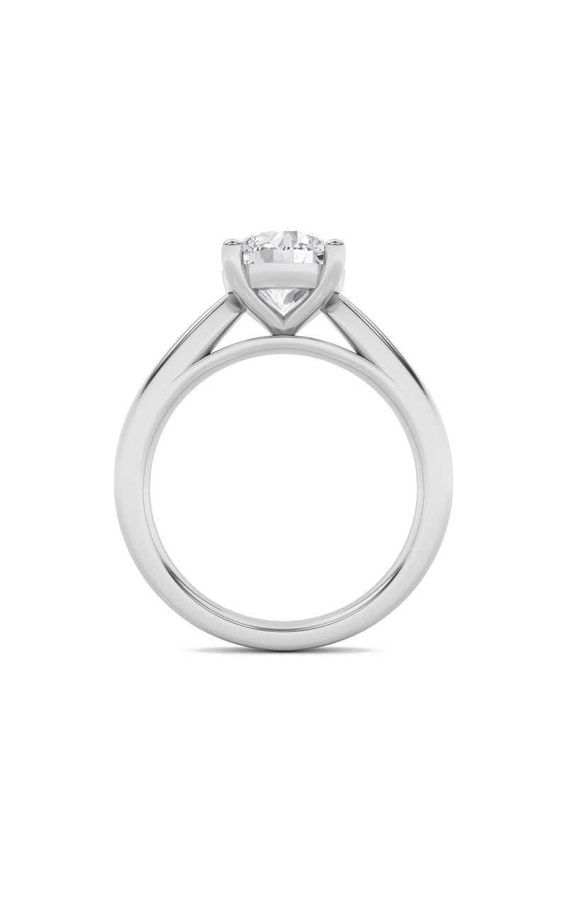 1CTW Round Shaped Lab Grown Diamond (F/VS) Classic Shank Solitaire Engagement Ring in 14K Gold