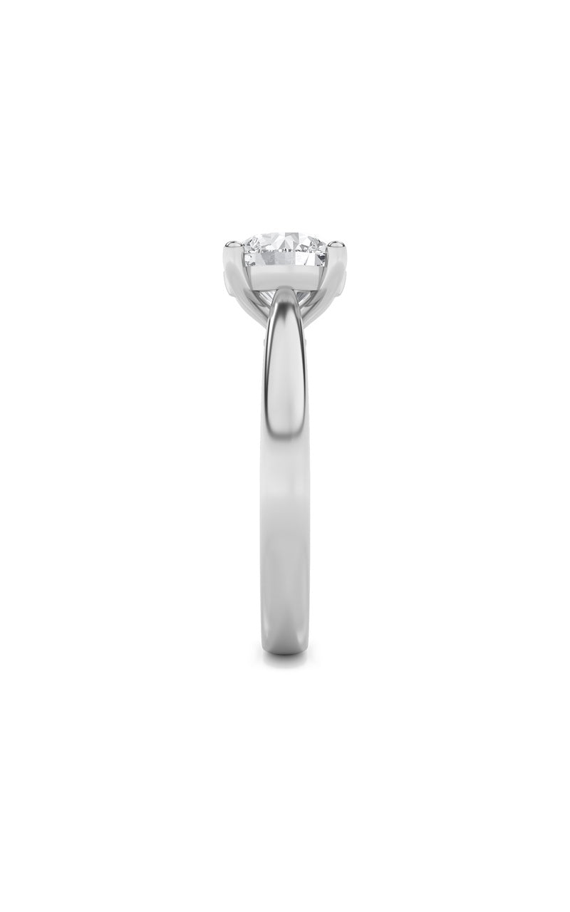 1CTW Round Shaped Lab Grown Diamond (F/VS) Classic Shank Solitaire Engagement Ring in 14K Gold