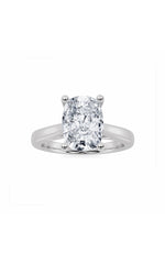 Load image into Gallery viewer, 2CTW Elongated Cushion Shaped Lab Grown Diamond (G/VS) Two Tone Cathedral Shank Engagement Ring in 14K Gold

