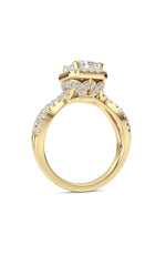Load image into Gallery viewer, 2CTW Radiant Shaped Lab Grown Diamond (F/VS)  Ring in 14K Gold
