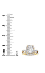 Load image into Gallery viewer, 2CTW Radiant Shaped Lab Grown Diamond (F/VS)  Ring in 14K Gold
