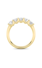 Load image into Gallery viewer, 2CTW Oval Shaped Lab Grown Diamond (F/VS) Five Stone Band Ring in 14K Gold
