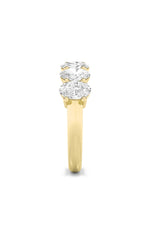 Load image into Gallery viewer, 2CTW Oval Shaped Lab Grown Diamond (F/VS) Seven Stone Band Ring in 14K Gold
