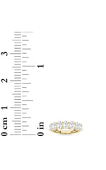 Load image into Gallery viewer, 2CTW Oval Shaped Lab Grown Diamond (F/VS) Seven Stone Band Ring in 14K Gold
