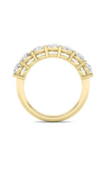 Load image into Gallery viewer, 2CTW Round Shaped Lab Grown Diamond (F/VS) Seven Stone Band Ring in 14K Gold
