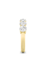 Load image into Gallery viewer, 2CTW Round Shaped Lab Grown Diamond (F/VS) Seven Stone Band Ring in 14K Gold
