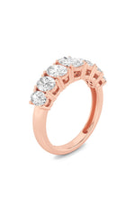 Load image into Gallery viewer, 2CTW Oval Shaped Lab Grown Diamond (F/VS) Seven Stone Band Ring in 14K Gold
