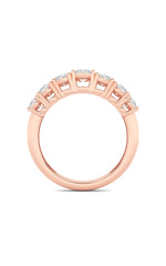 Load image into Gallery viewer, 2CTW Oval Shaped Lab Grown Diamond (F/VS) Seven Stone Band Ring in 14K Gold
