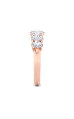 Load image into Gallery viewer, 2CTW Oval Shaped Lab Grown Diamond (F/VS) Seven Stone Band Ring in 14K Gold
