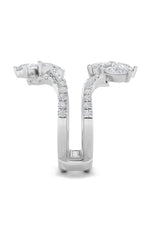 Load image into Gallery viewer, 2CTW Marquise Shaped Lab Grown Diamond (F/VS) Insert Jacket Ring in 14K Gold
