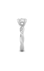 Load image into Gallery viewer, 1CTW Oval Shaped Lab Grown Diamond (F/VS) Twisted Shank Solitaire Engagement Ring in 14K Gold
