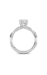 Load image into Gallery viewer, 1.5CTW Round Shaped Lab Grown Diamond (F/VS) Twisted Shank Solitaire Engagement Ring in 14K Gold
