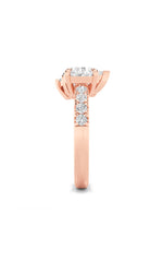Load image into Gallery viewer, 3CTW Round Shaped Lab Grown Diamond (F/VS) Toi et Moi Engagement Ring in 14K Gold
