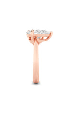 Load image into Gallery viewer, 3CTW Pear Shaped Lab Grown Diamond (F/VS) Toi et Moi Engagement Ring in 14K Gold

