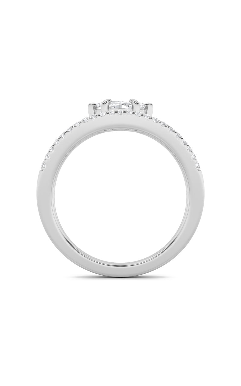 0.5CTW Marquise Shaped Lab Grown Diamond (G/VS) Fashion Ring in 10K Gold