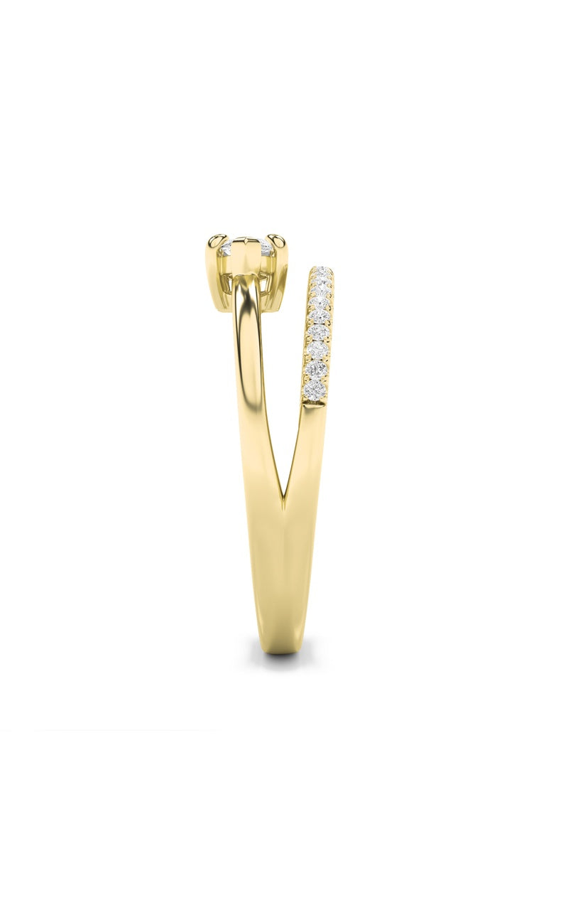 0.5CTW Marquise Shaped Lab Grown Diamond (G/VS) Fashion Ring in 10K Gold