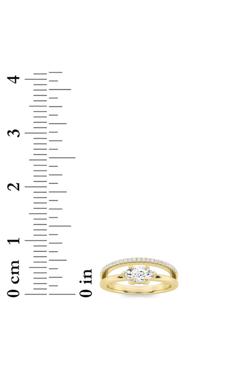 0.5CTW Marquise Shaped Lab Grown Diamond (G/VS) Fashion Ring in 10K Gold