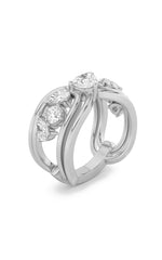 Load image into Gallery viewer, 2CTW Pear Shaped Lab Grown Diamond (F/VS) Seven Stone Fashion Ring in 14K Gold
