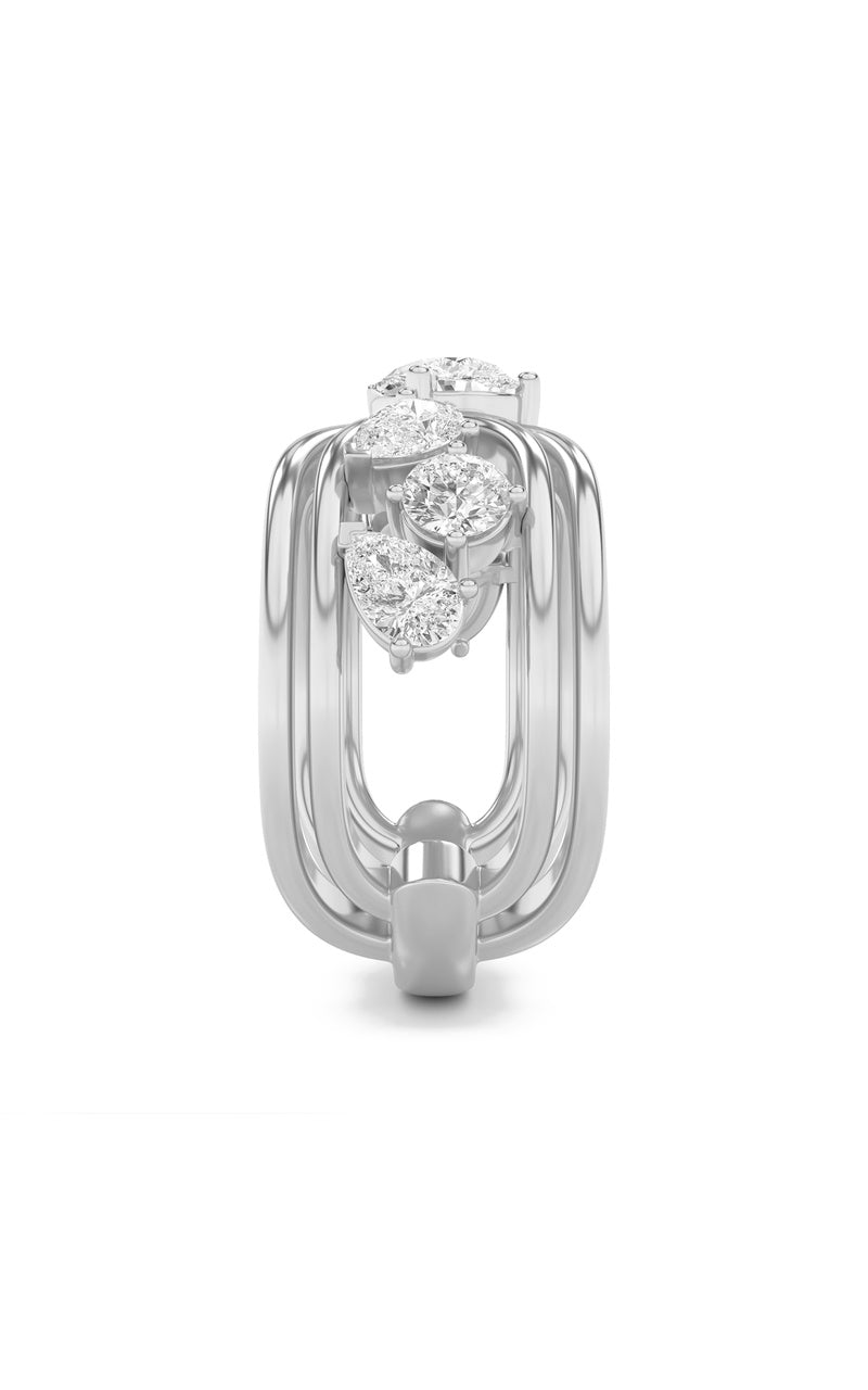 2CTW Pear Shaped Lab Grown Diamond (F/VS) Seven Stone Fashion Ring in 14K Gold