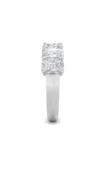 Load image into Gallery viewer, 3CTW Emerald Shaped Lab Grown Diamond (F/VS) Seven Stone Band Ring in 14K Gold
