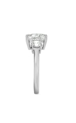 Load image into Gallery viewer, 3CTW Elongated Cushion Shaped Lab Grown Diamond (G/VS) Bold Three Stone Ring in 14K Gold
