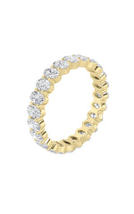 Load image into Gallery viewer, 2.75CTW Oval Shaped Lab Grown Diamond Split Prong Eternity Ring in 14K Gold (F/VS)
