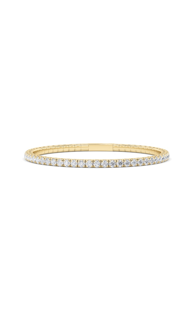 5.5CTW Round Shaped Lab Grown Diamond (GVS)  Bracelet in 14K Gold