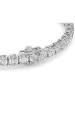 Load image into Gallery viewer, 10CTW Round Shaped Lab Grown Diamond (F/VS) Tennis Bracelet in 14K Gold
