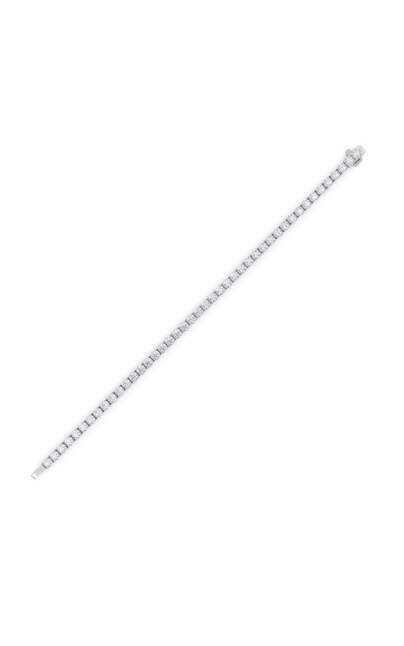 10CTW Round Shaped Lab Grown Diamond (F/VS) Tennis Bracelet in 14K Gold