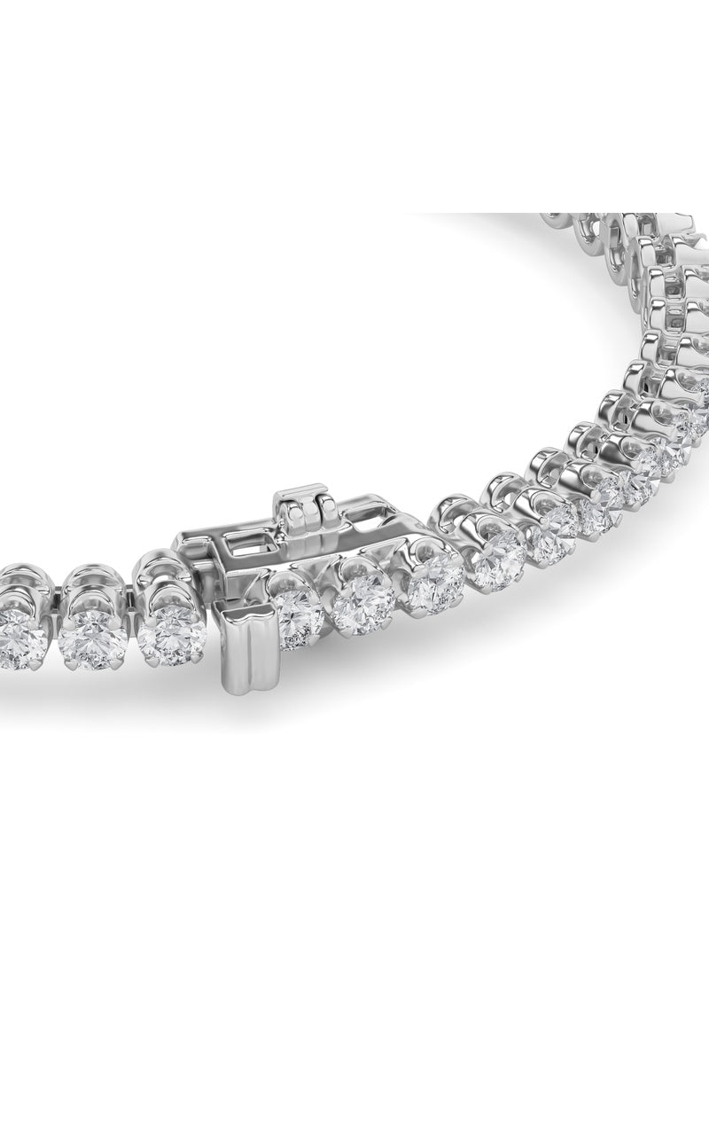 5CTW Round Shaped Lab Grown Diamond (F/VS) Graduating Tennis Bracelet in 14K Gold