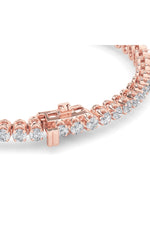 Load image into Gallery viewer, 5CTW Round Shaped Lab Grown Diamond (F/VS) Graduating Tennis Bracelet in 14K Gold
