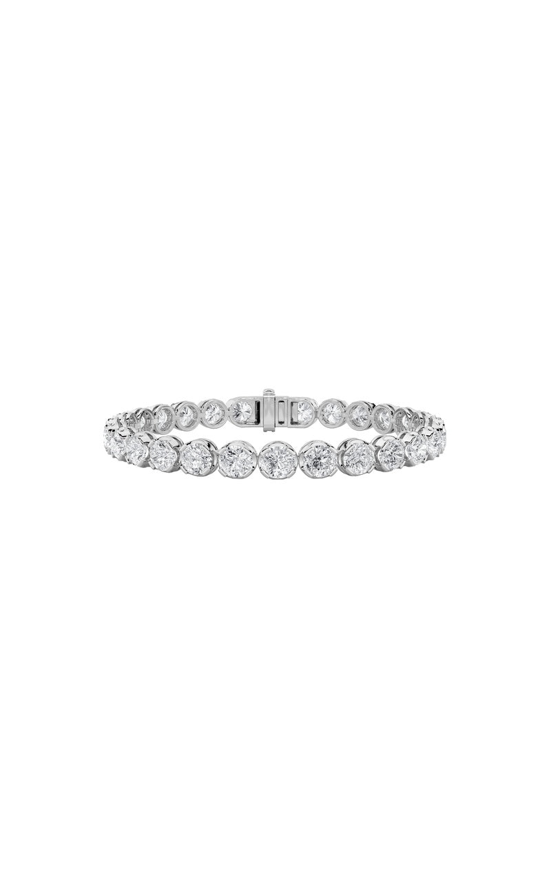 5CTW Round Shaped Lab Grown Diamond (F/VS) Tennis Bracelet in 14K Gold