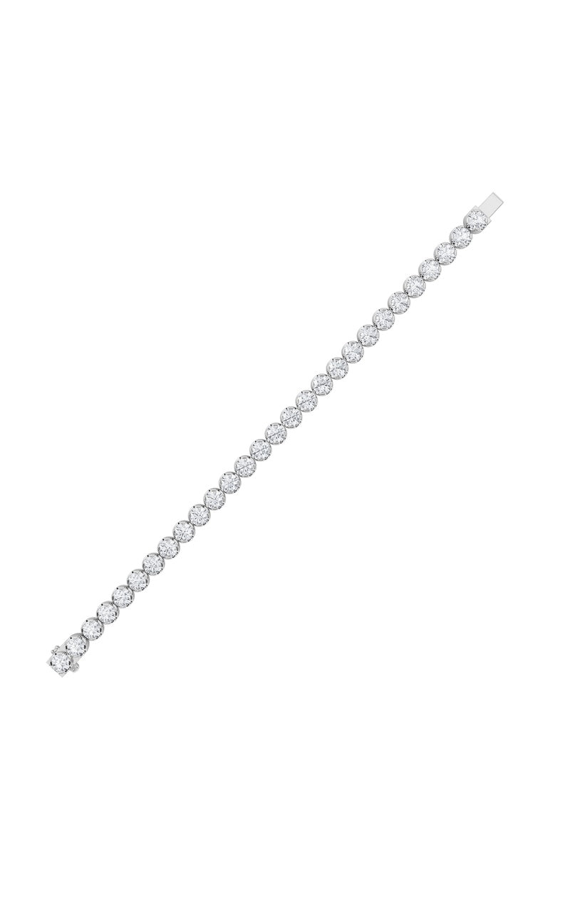 5CTW Round Shaped Lab Grown Diamond (F/VS) Tennis Bracelet in 14K Gold