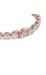 Load image into Gallery viewer, 7CTW Round Shaped Lab Grown Diamond (F/VS)  Bracelet in 14K Gold
