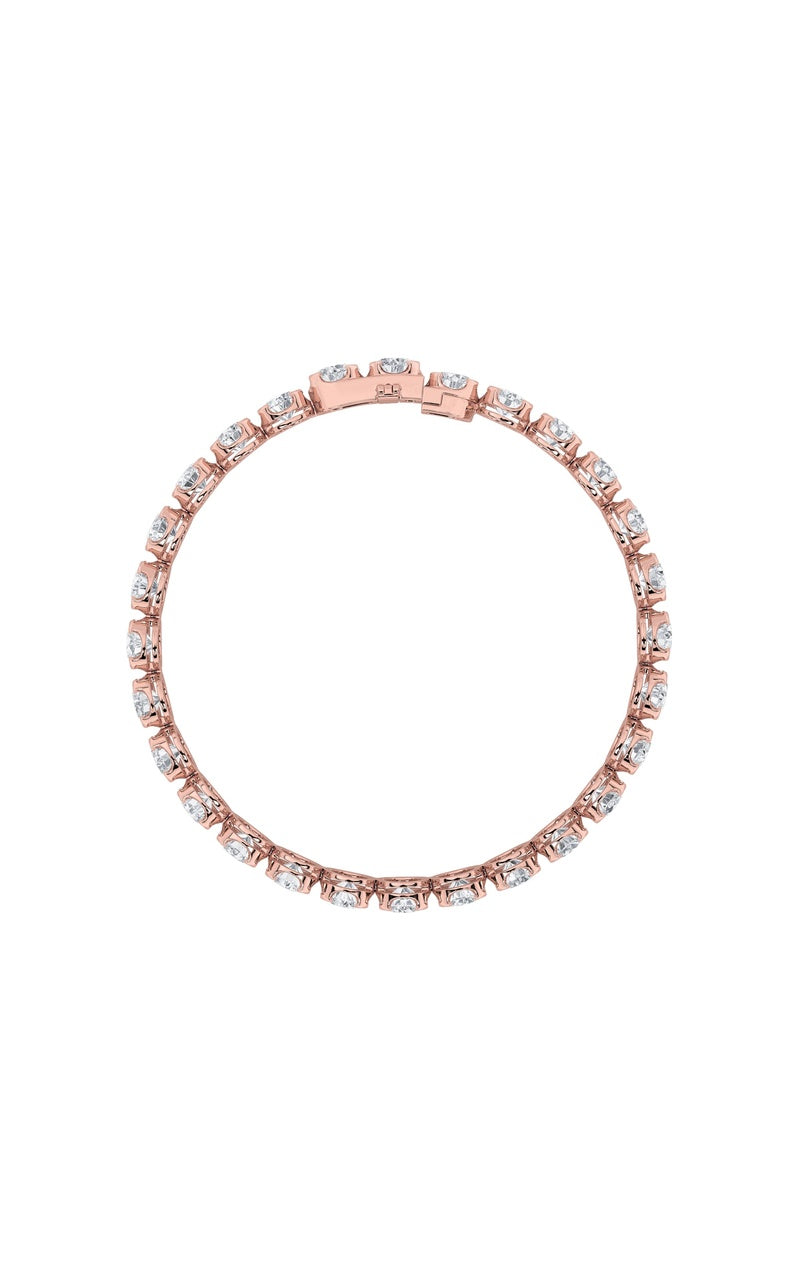 7CTW Round Shaped Lab Grown Diamond (F/VS)  Bracelet in 14K Gold