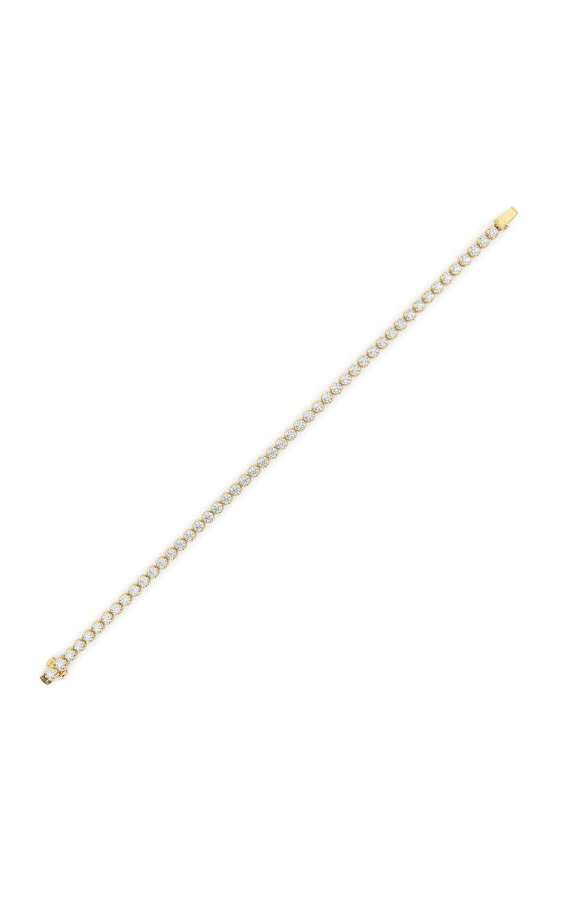 8CTW Round Shaped Lab Grown Diamond (F/VS)  Bracelet in 14K Gold