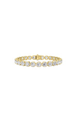 Load image into Gallery viewer, 9CTW Round Shaped Lab Grown Diamond (F/VS)  Bracelet in 14K Gold
