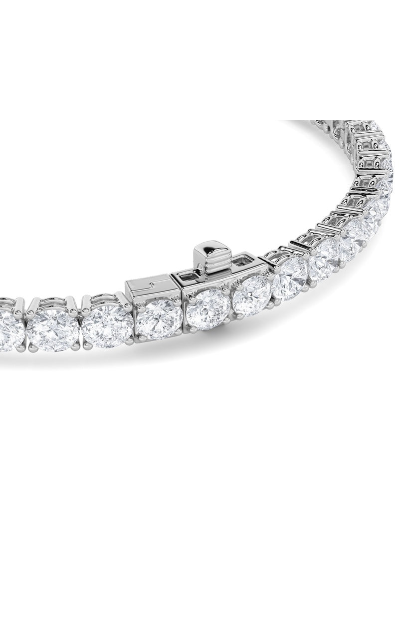 9.5CTW Round Shaped Lab Grown Diamond (F/VS) Bracelet in 14K Gold