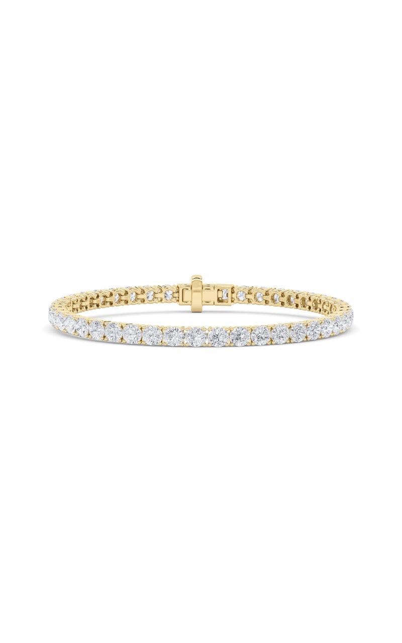 9.5CTW Round Shaped Lab Grown Diamond (F/VS) Bracelet in 14K Gold