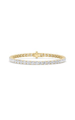 Load image into Gallery viewer, 9.5CTW Round Shaped Lab Grown Diamond (F/VS) Bracelet in 14K Gold
