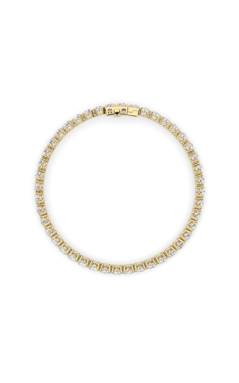 9.5CTW Round Shaped Lab Grown Diamond (F/VS) Bracelet in 14K Gold