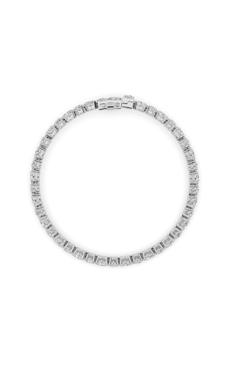 6.75CTW Oval Shaped Lab Grown Diamond (F/VS) Bracelet in 14K Gold