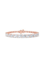Load image into Gallery viewer, 13.5CTW Marquise Shaped Lab Grown Diamond (F/VS) Bracelet in 14K Gold
