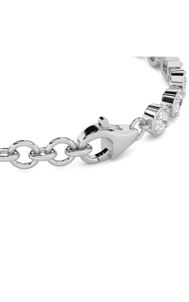 4CTW Mix Shaped Lab Grown Diamond (G/VS) Bracelet in 14K Gold