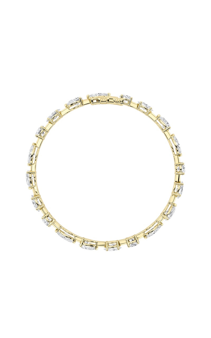 10.25CTW Mix Shaped Lab Grown Diamond (F/VS) Bracelet in 14K Gold
