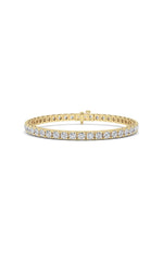 Load image into Gallery viewer, 10CTW Round Shaped Lab Grown Diamond (F/VS) Bracelet in 14K Gold
